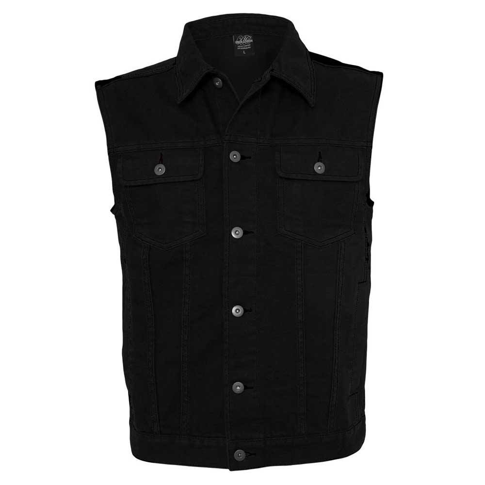 Urban Classics - Basic heren Sleeveless jacket - Denim jacket - Black Product image